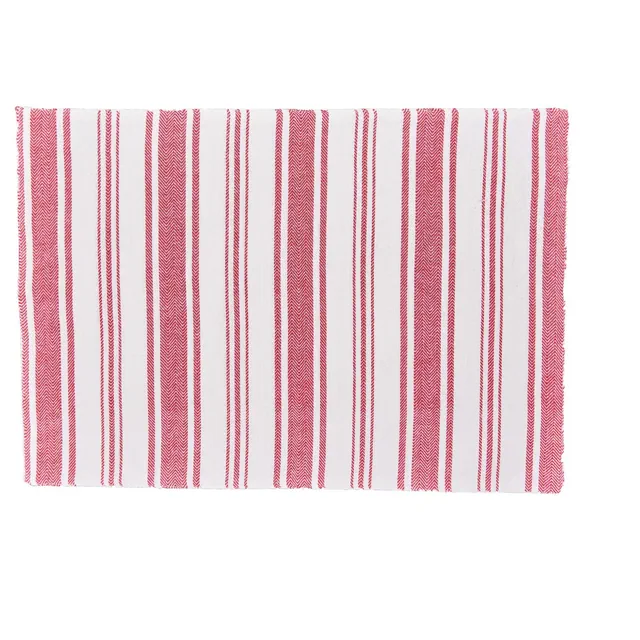 C&F Home Savannah Stripe Red Placemat Set Of 6