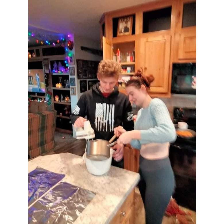 Making candy together