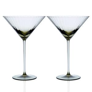 Quinn Smoke Martini Glasses Set/2