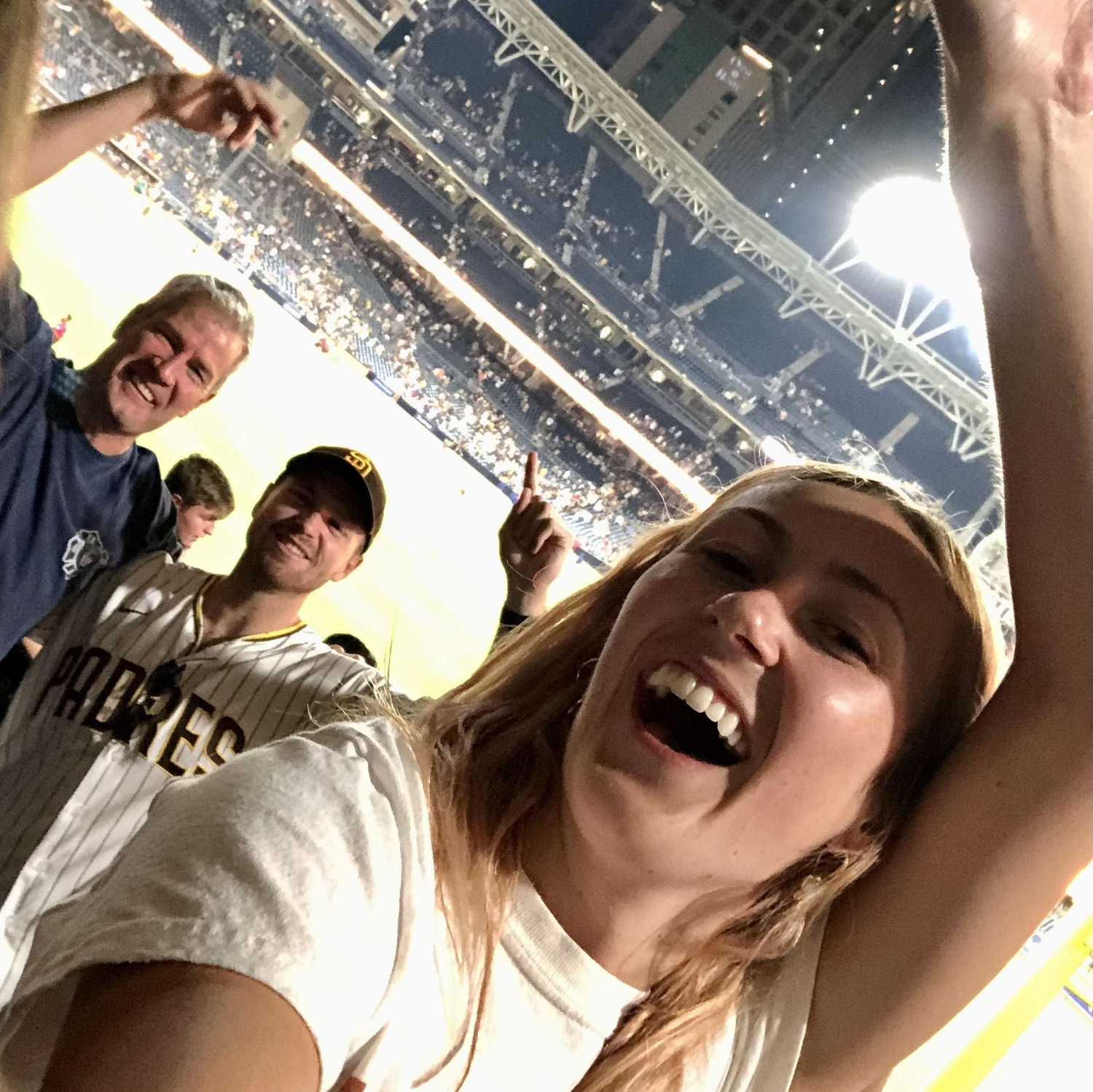 Padres Opening Day with Ashley's dad.