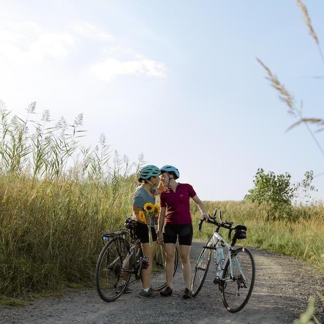 Naomi surprised Mariel with a secret bike ride to Shirley Chisholm Park