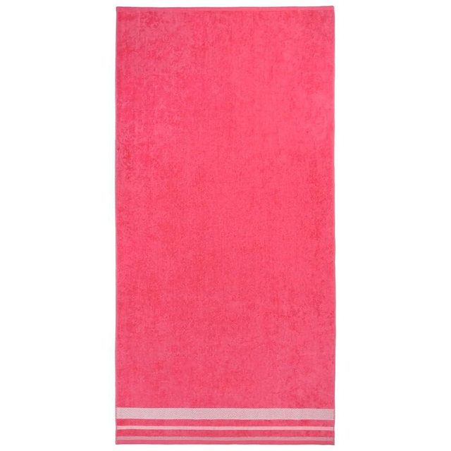 Kaufman - Soft Oversized 35" x 70" Velour Dobby Striped Beach Towels | Absorbent, Quick-Drying | 100% Cotton Thick Beach Towels (Pink)