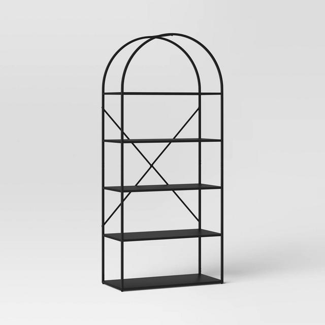 72" Glasgow Metal Arch Bookshelf Black - Project 62™