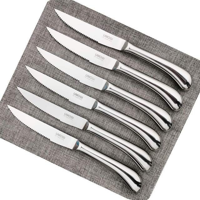 Steak Knives Set of 6 - Premium Stainless Steel