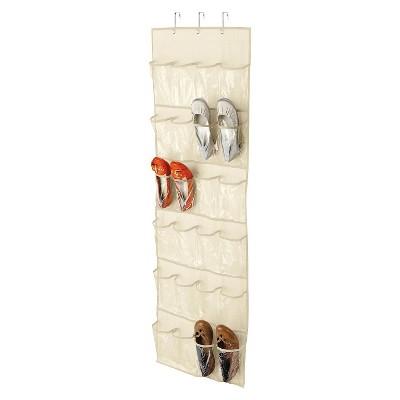 Honey-Can-Do Over The Door Clear Shoe Organizer and Storage Rack - Natural