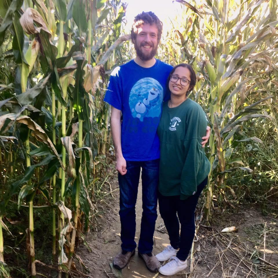 This is us at a corn maze.