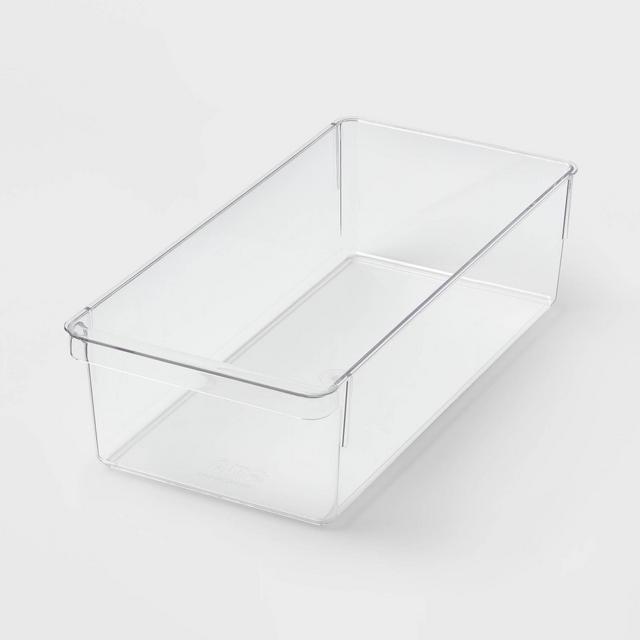 7"x 14.5"x 4" Medium Fridge & Pantry Bin Clear - Brightroom™