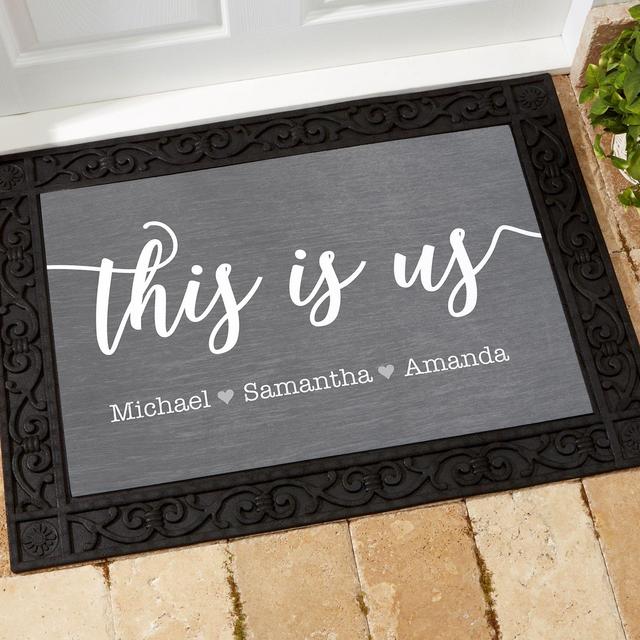 This is Us Personalized 18-Inch x 27-Inch Doormat