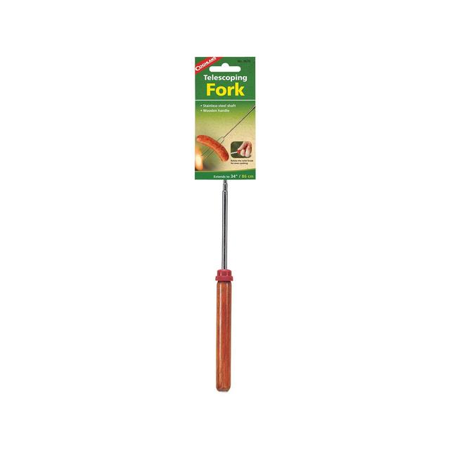 Coghlan's Telescoping Fork, Stainless Steel Shaft, Wooden Handle, Extends to 34"