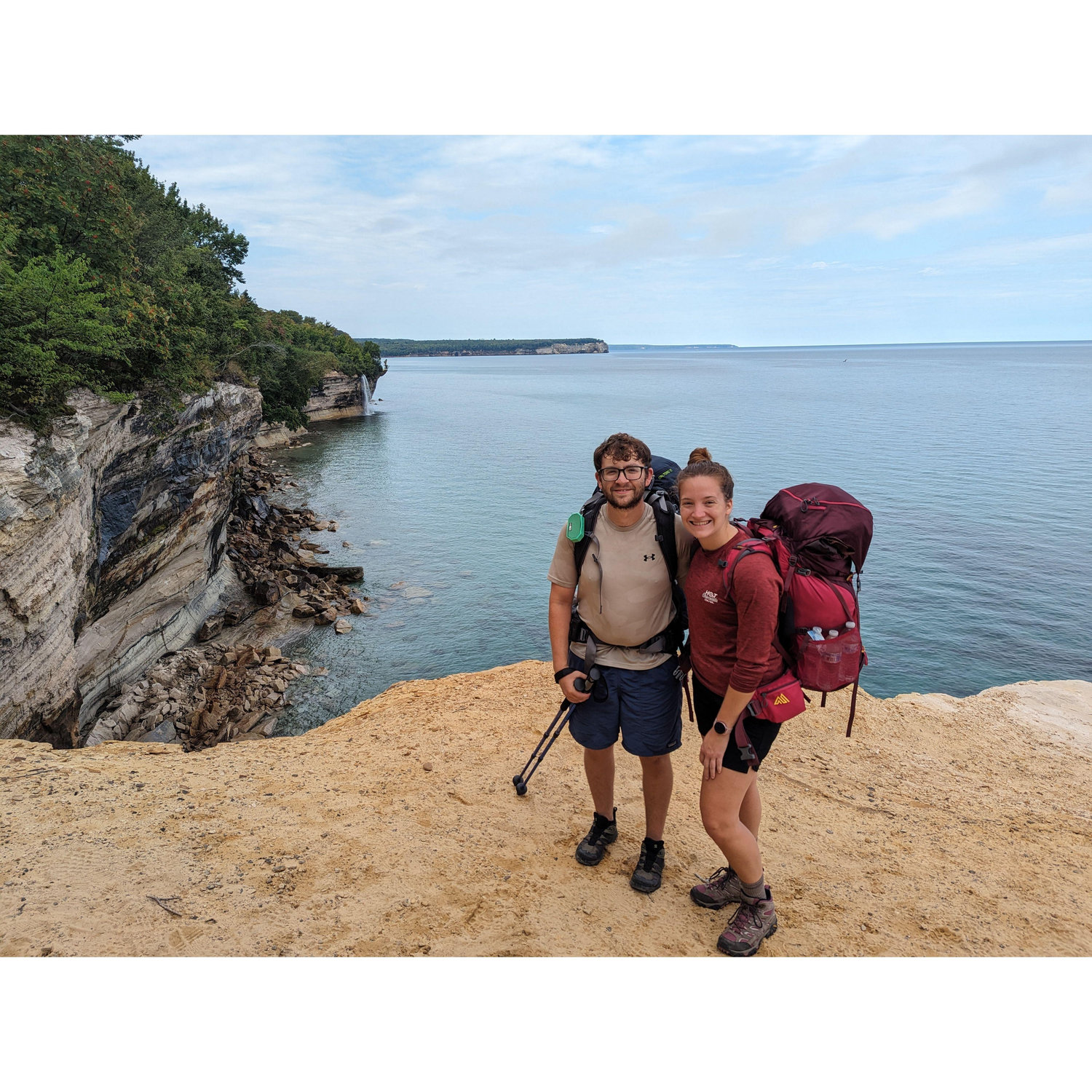 Our first backpacking tip at Pictured Rocks National Lakeshore.