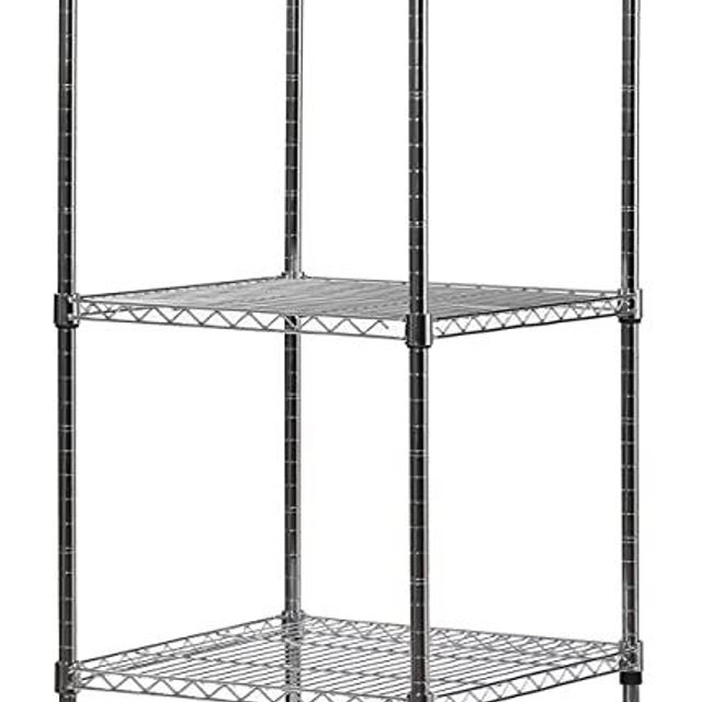 Muscle Rack Steel Wire Shelf Slim Spacesaver, 59"H x 18"W x 18"H, Chrome, Model:SWS181859-5C