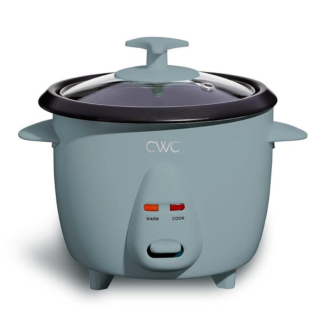 COOK WITH COLOR 6 Cup Rice Cooker 300W - Effortless Cooking and Perfectly, Cooks 3 Cups of Raw Rice for 6 Cups of Cooked Rice, Slate Blue