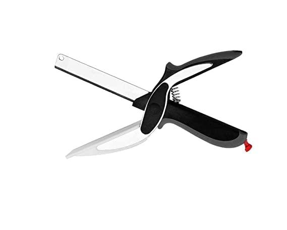 Stainless Steel Cutter, clever slicer, Food,Vegetable and Fruit Chopper Slicer, Dicer smart chopper, Clever knife is a Combination of 2-in-1 Cutting Knife and Cutting Board.