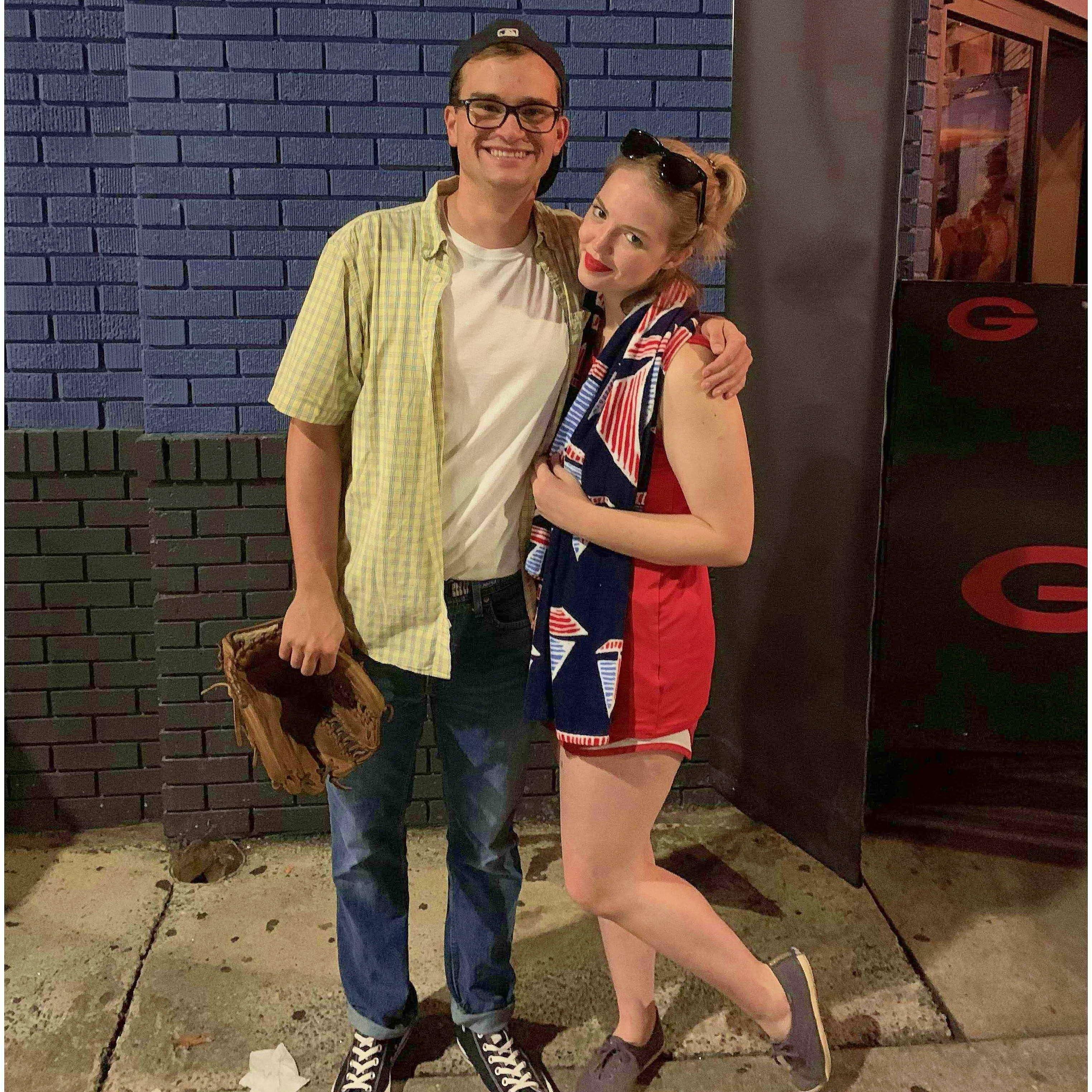 Halloween 2019, in our first month of dating, Ben chose the couple's costume - Squints and Wendy Peffercorn from The Sandlot!