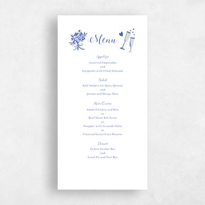 Blue Standard Wedding Menu - Remi