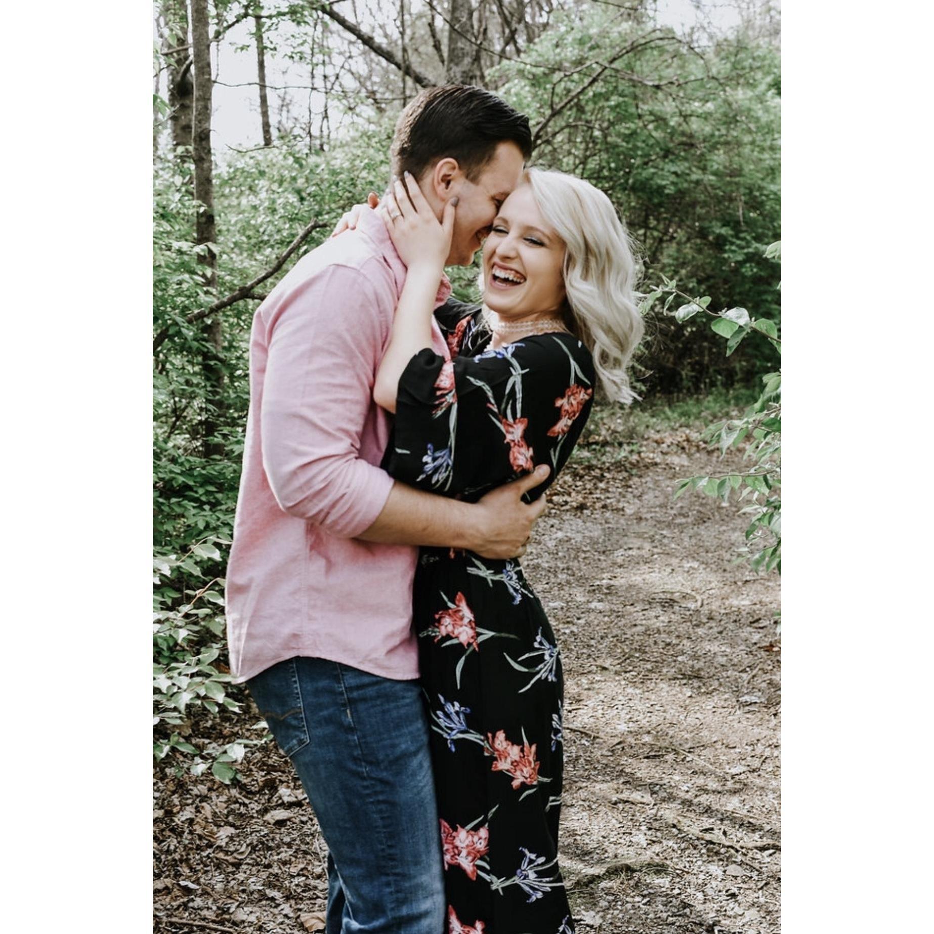 In this picture the photographer said “whisper something in her ear to get a reaction”. Austin proceeded to say “I hate you” if you know us... this will make you laugh too