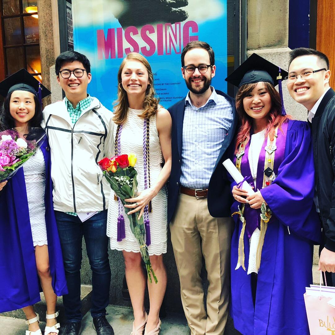 Emily's graduation from nursing school! Pictured here with her classmates/roomies and their SO's