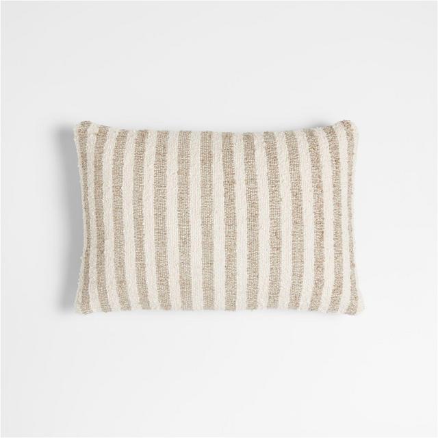 Pansy 22"x15" Stripe Outdoor Lumbar Pillow by Leanne Ford