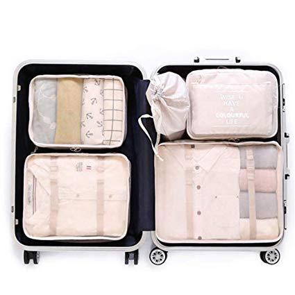 OEE 6 pcs Luggage Packing Organizers Packing Cubes Set for Travel