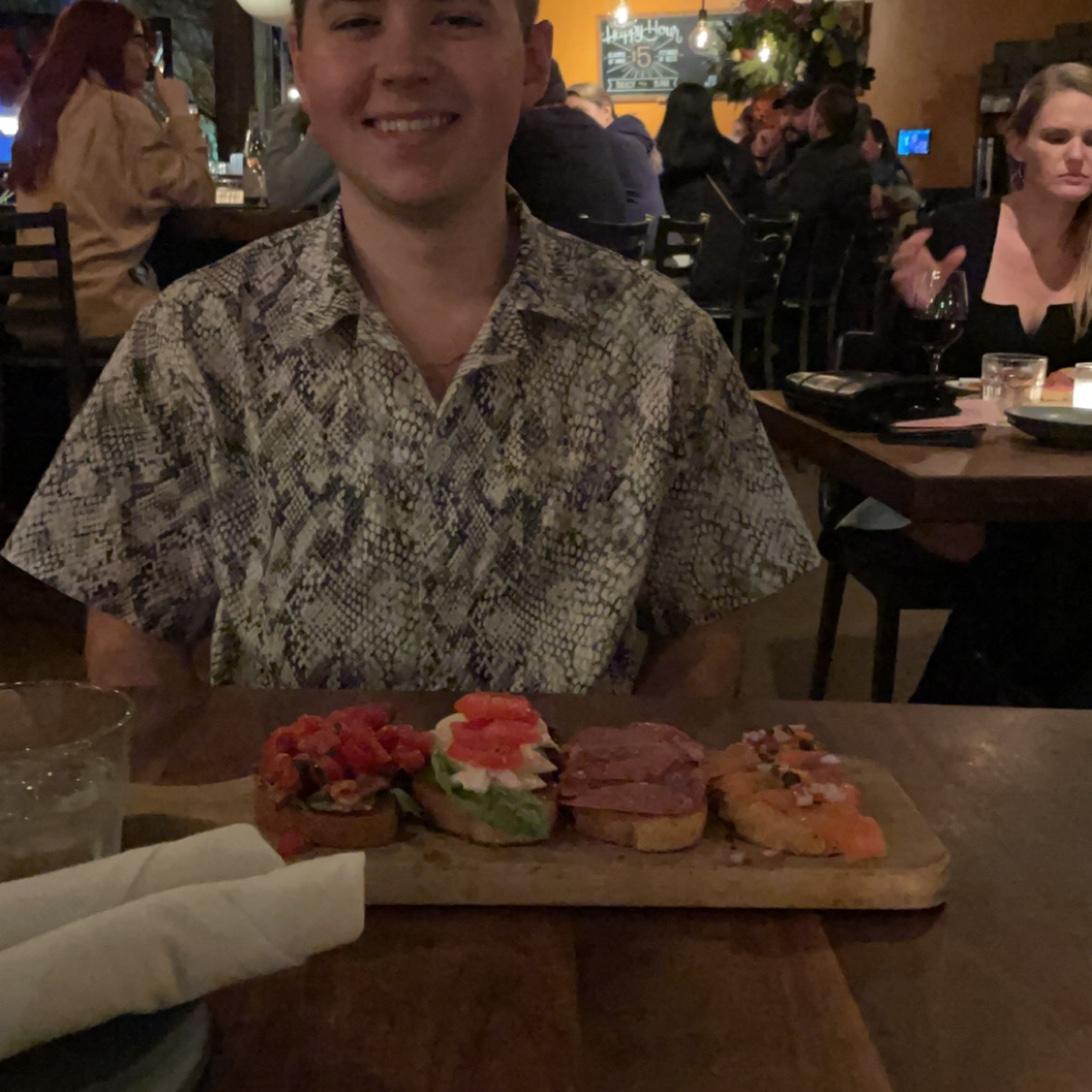 On our first date! Isn't he so handsome?