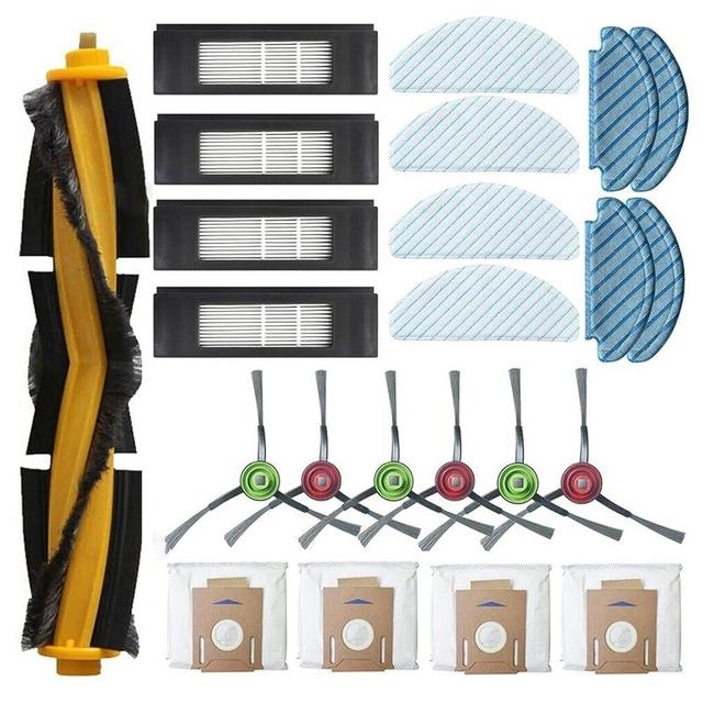 Accessories Kit for Yeedi Vac/Vac Max Vac 2 Pro Station Robotic Vacuum Cleaner, 1 Main Brush,6 Side Brushes,4 Hepa Filter,4 Disposable mopping Pad,4 Washable Mop Pads,4 Dust Bags (Set 3)
