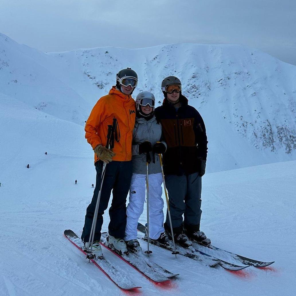 Skiing with Brett