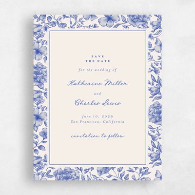 Blue Wedding Save the Date - Sogno Portrait