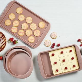 Rose Gold 4-Piece Nonstick Bakeware Set