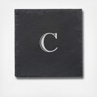 Monogram Light Grey Slate Cutting and Serving Board