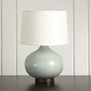 Merie Blue Table Lamp with Bronze Base