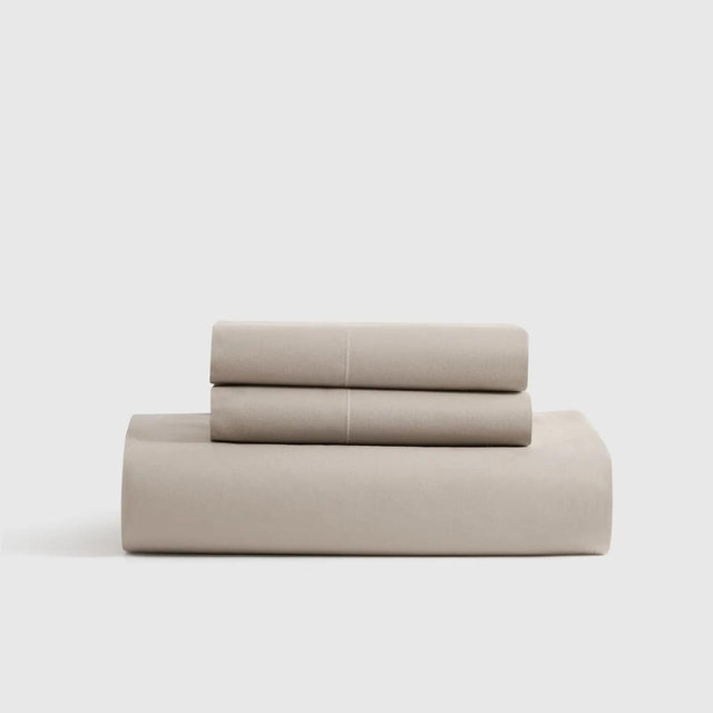 Organic Crisp Percale Fitted Sheet Set - King