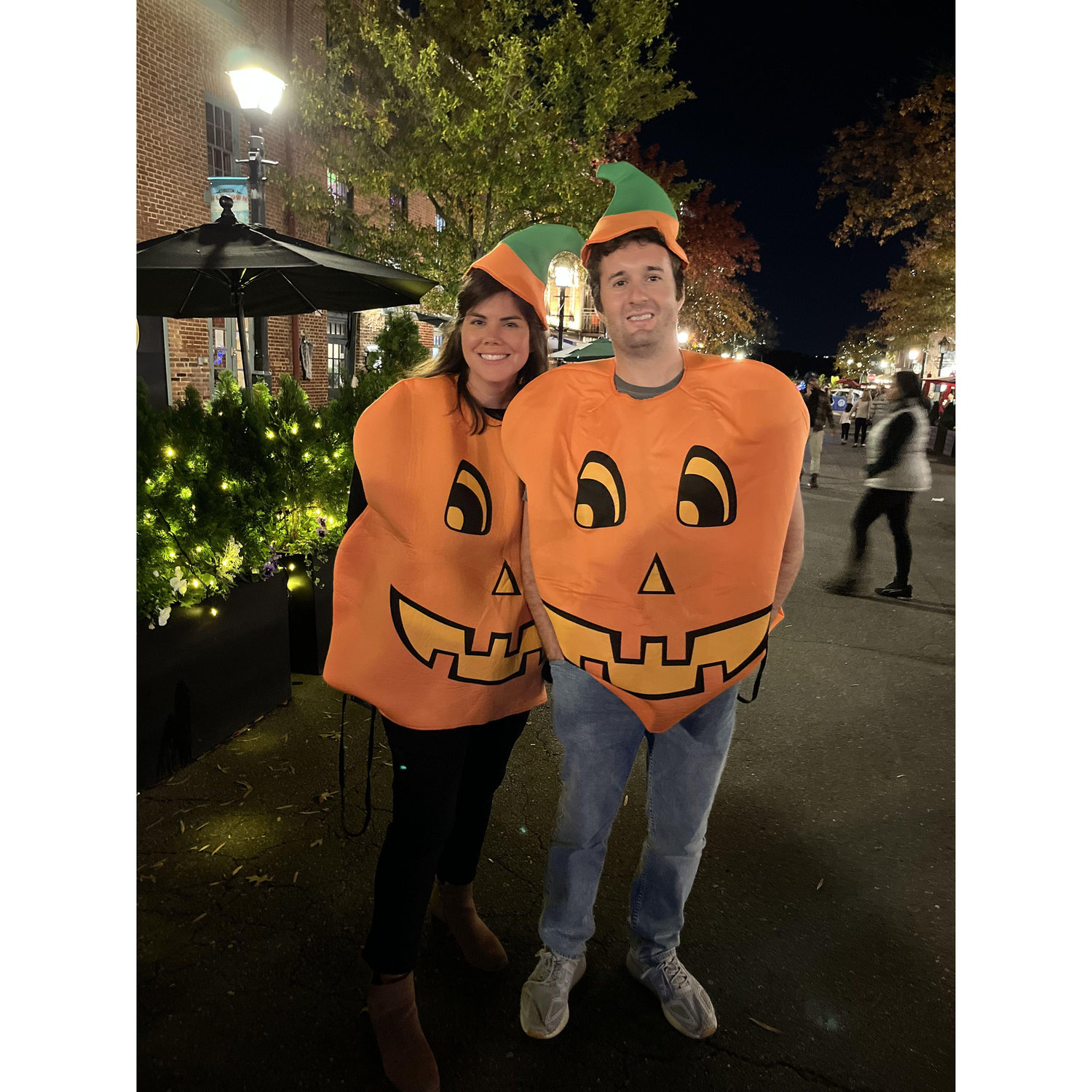 Just a couple of pumpkins out on King Street in Old Town, Alexandria.