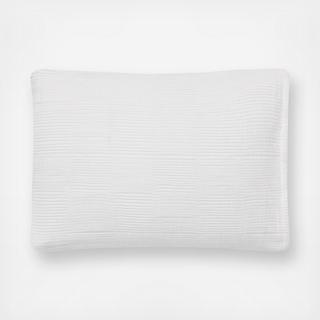 Willa Percale Pleated Basketweave Throw Pillow