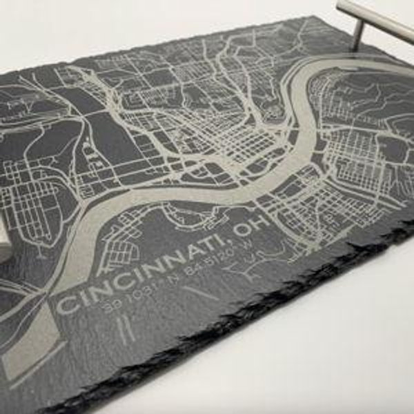 Missoula, MT Slate Serving Tray & Charcuterie Board