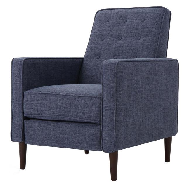 Mervynn Mid-Century Recliner - Dark Blue - Christopher Knight Home