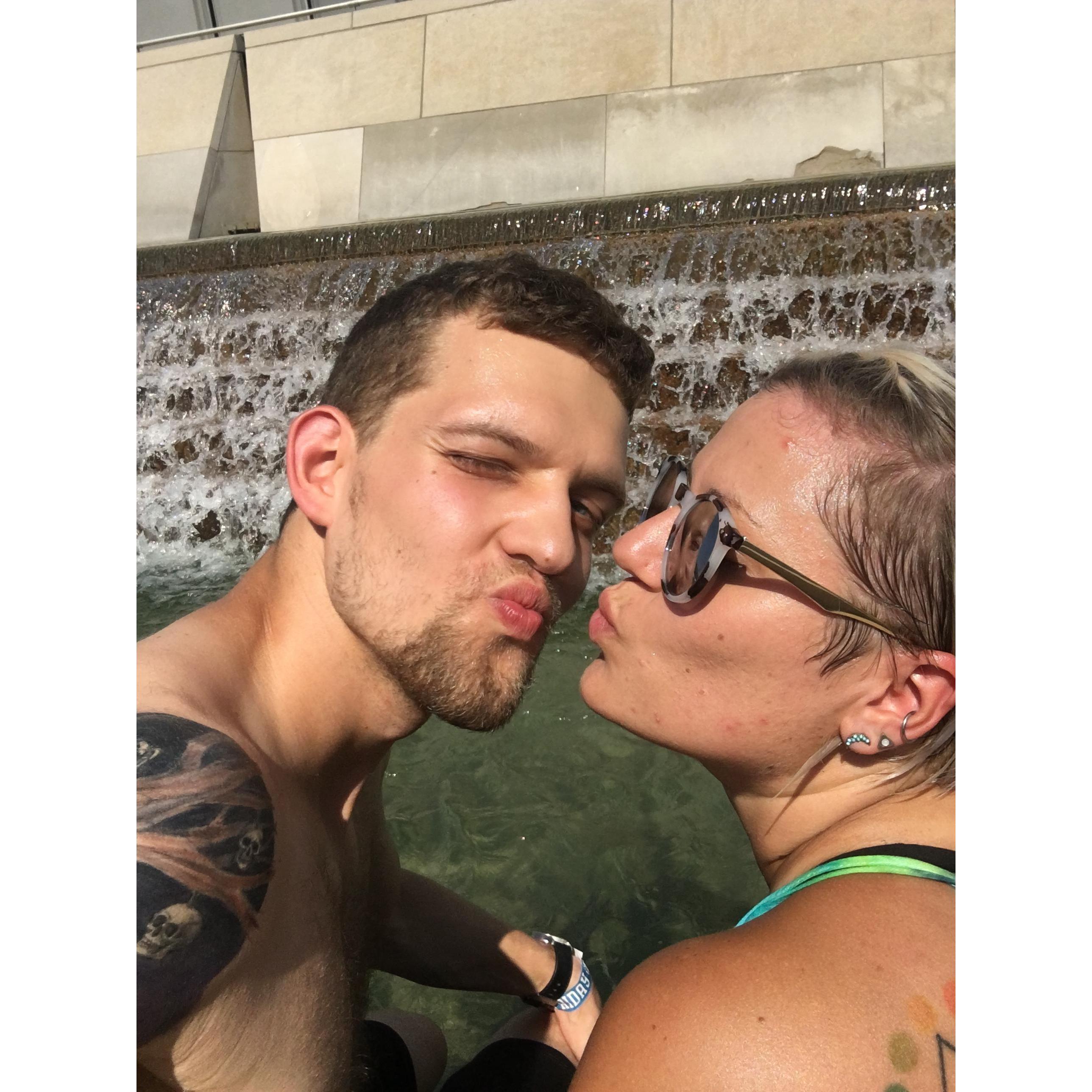 The couple that sweats together, stays together.