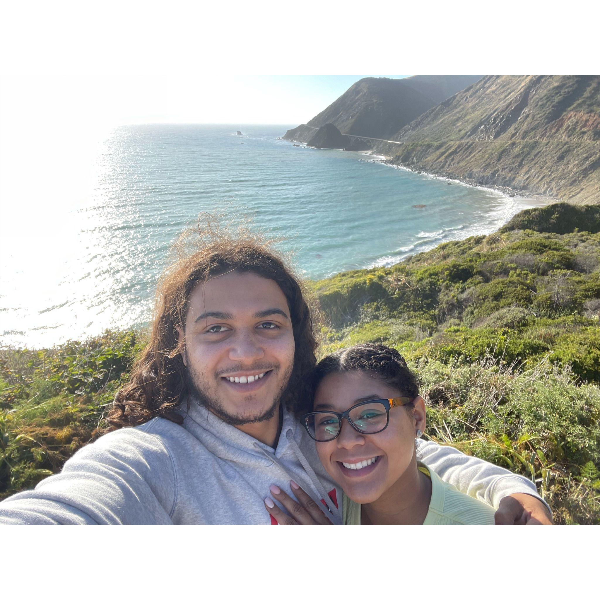 Driving down the Big Sur Coast