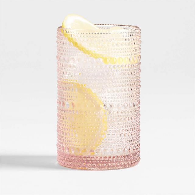 Crate and Barrel Alma Pink Highball Glass