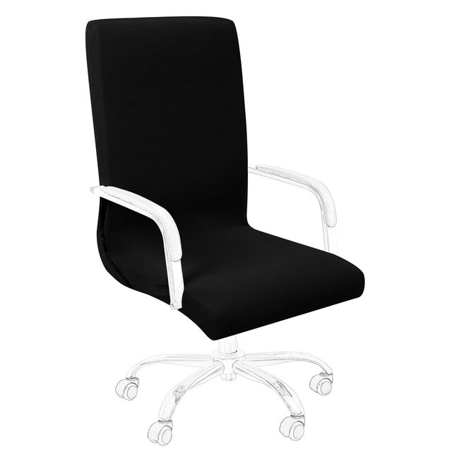 PiccoCasa 1 Pc Stretch Office Chair Cover Armchair Protector Large Black