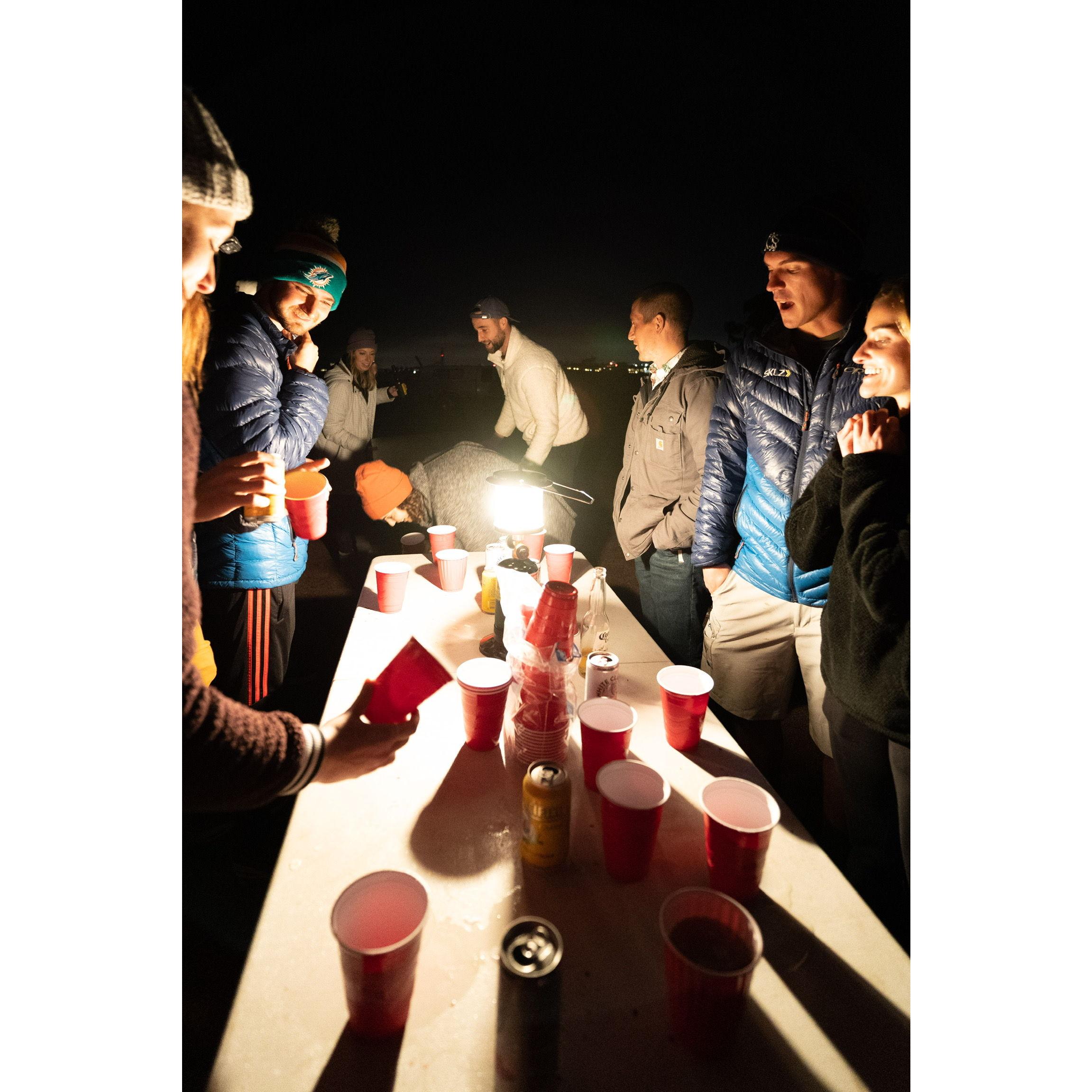 Our very first photo together. (#flipcup)