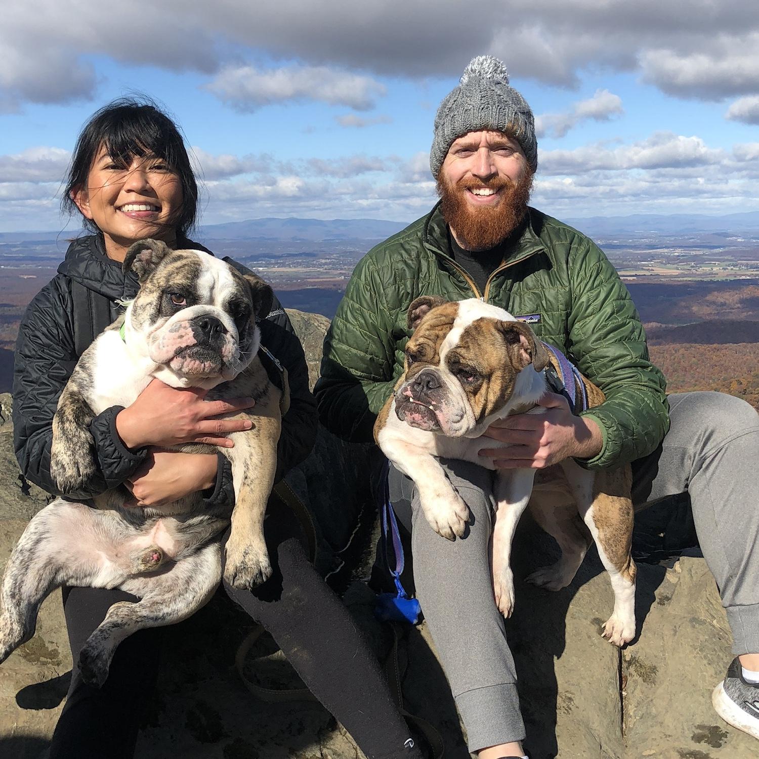 That time we hiked to the top of a mountain with our dogs while being told repeatedly we wouldn’t make it cause they’re bulldogs