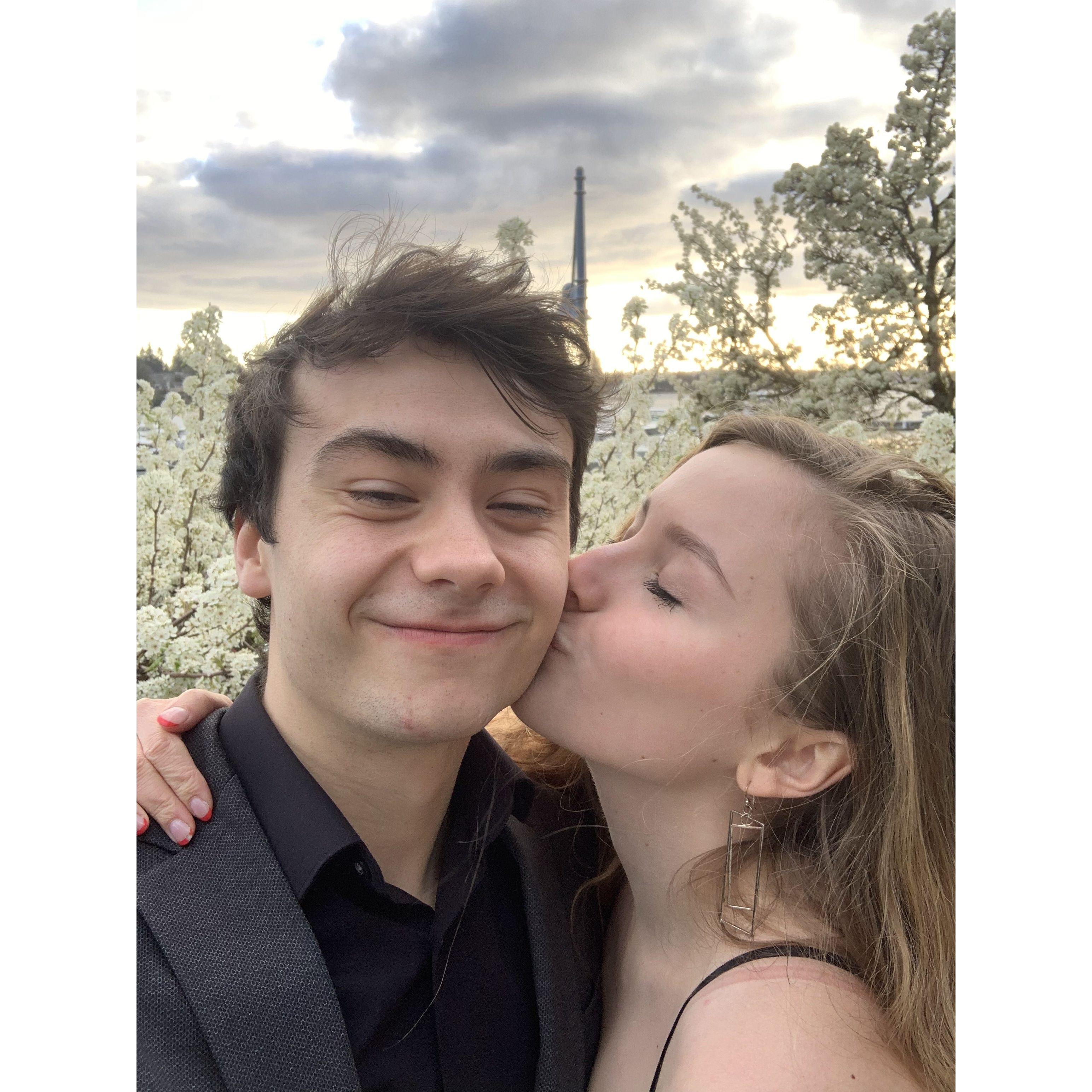 Captured an hour before he proposed.
