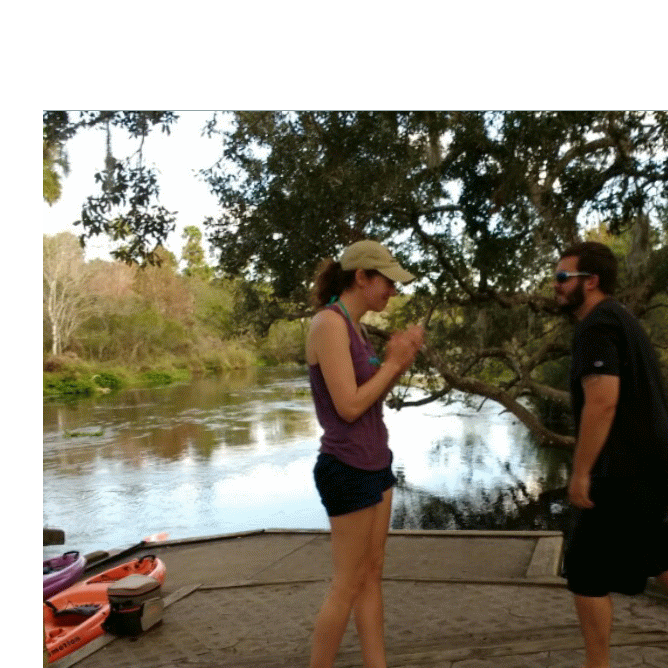 the proposal after kayaking Juniper Springs