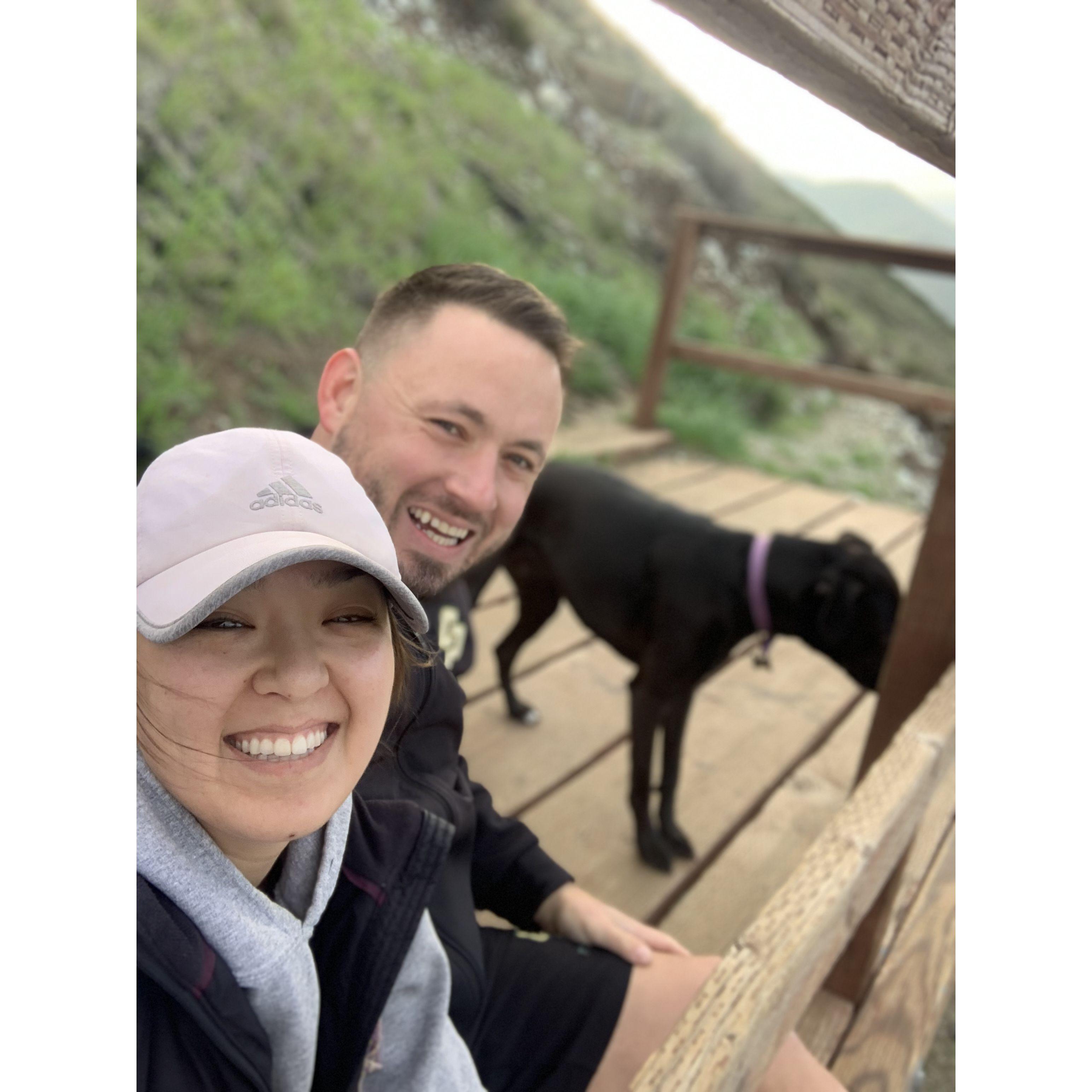 Hiking together with Roxie
