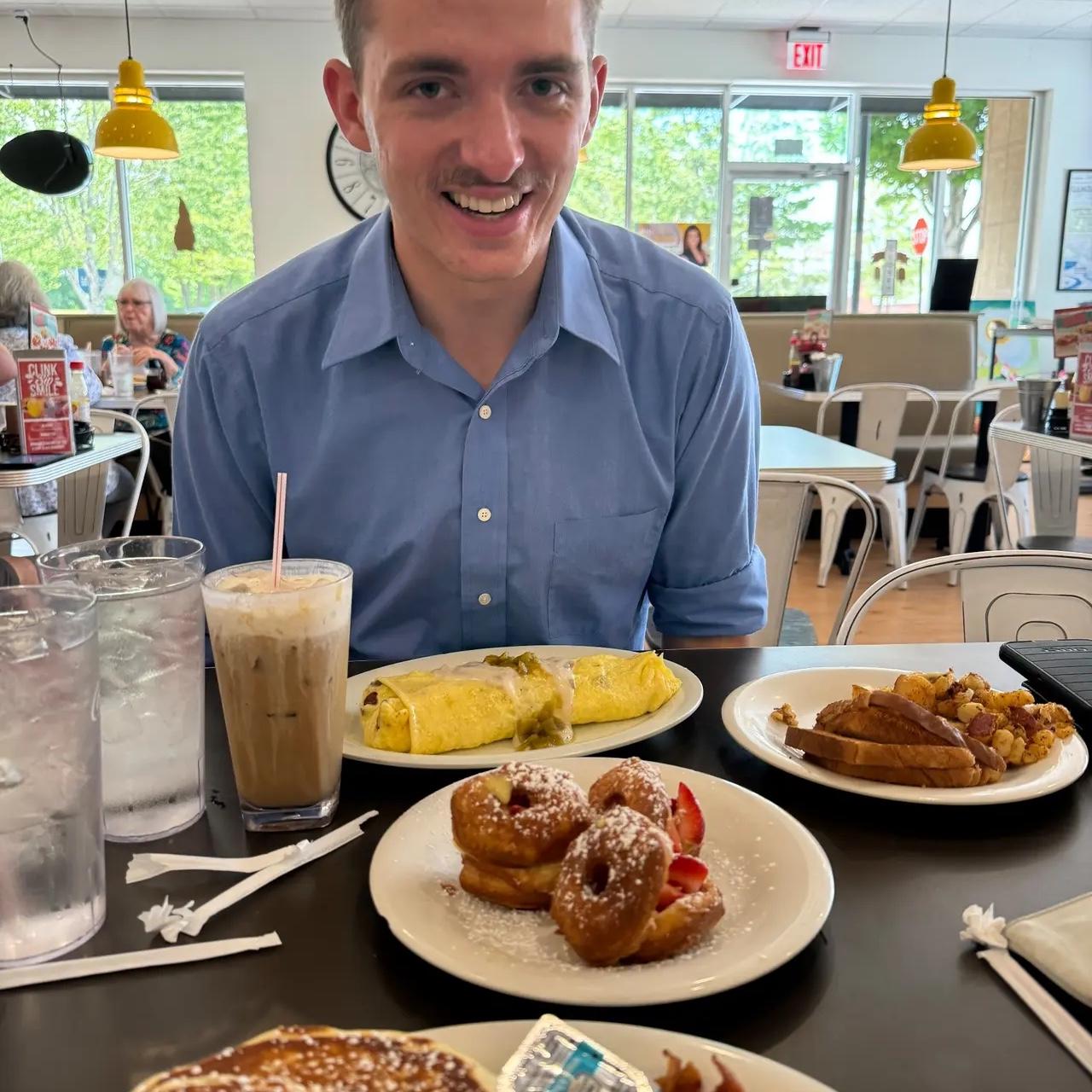 We were so excited to discover one of our favorite breakfast spots, Eggs Up Grill. We love going here after church sometimes when we want to treat ourselves! The donuts are a must