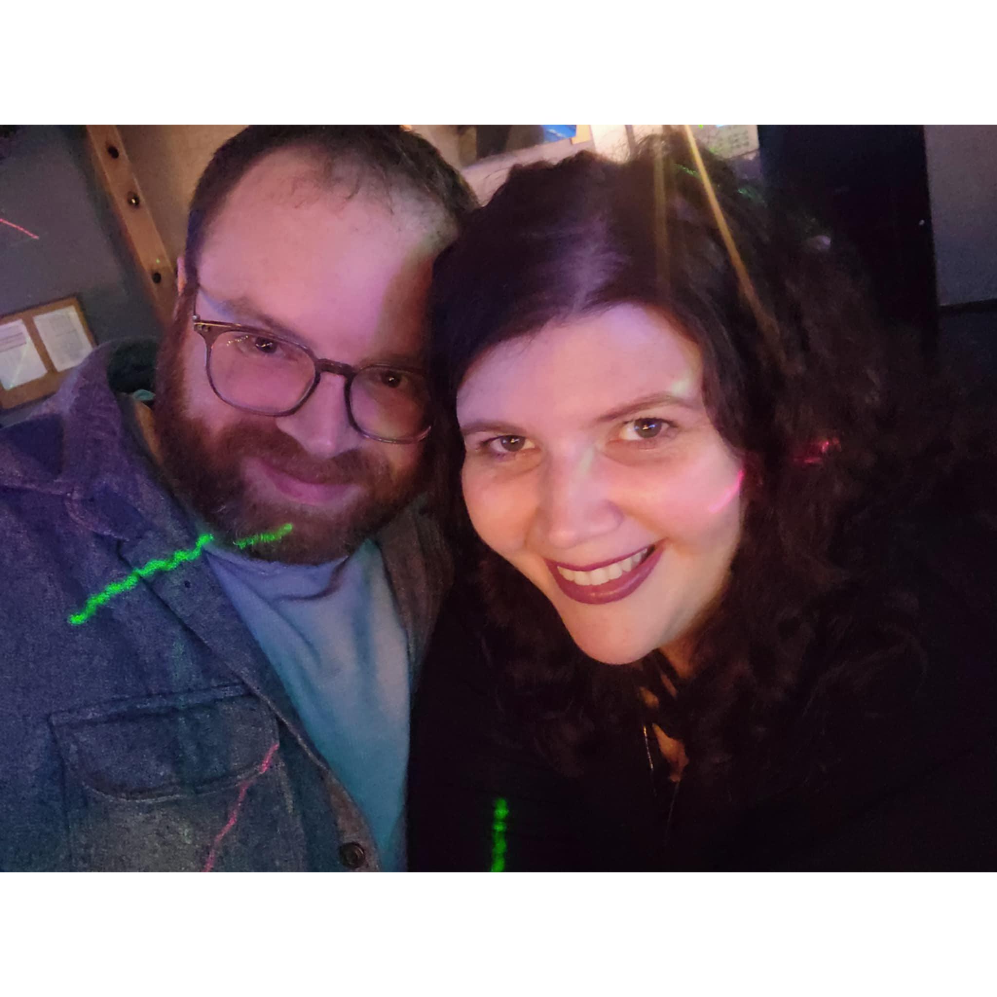 At a friend's birthday celebration.