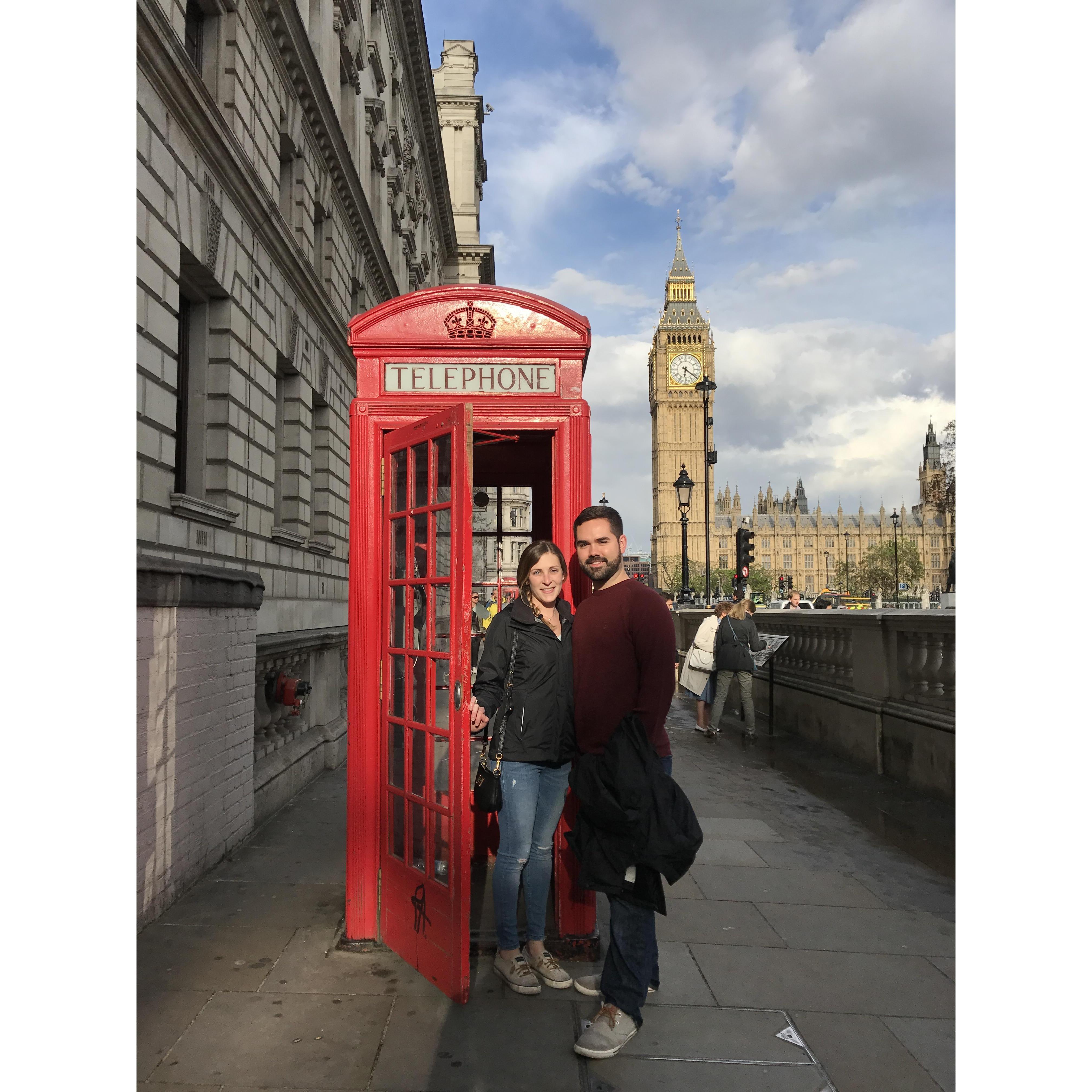 Alicia visiting Nick in London in 2017