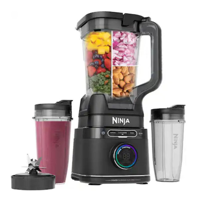 Ninja - Detect Power Blender Pro + Personal Single-Serve, BlendSense Technology, 1800PW, 72 oz. Pitcher, To-Go Cups - Black