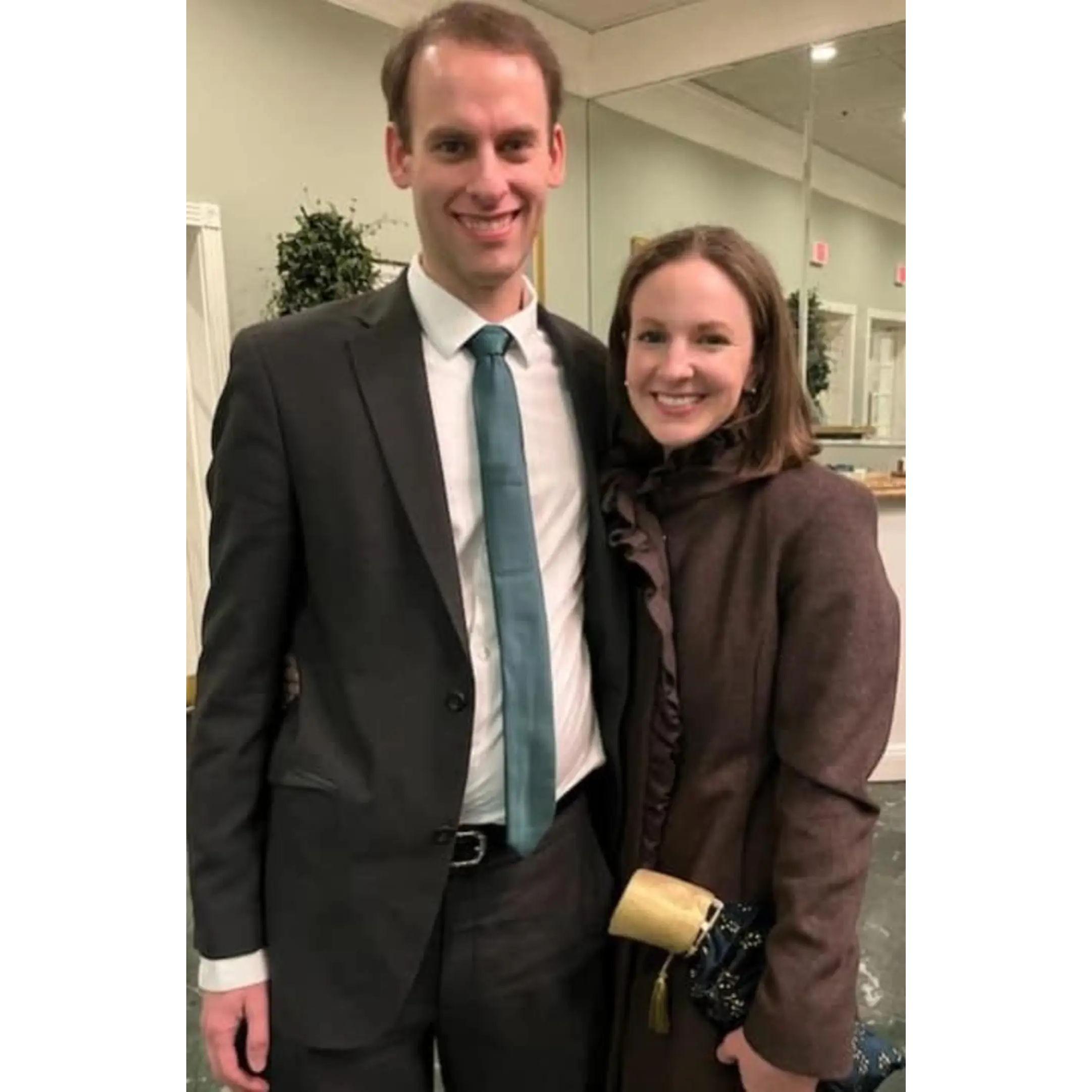 On our way into Maria's sister Audrey's wedding reception on Dec 30th, 2022