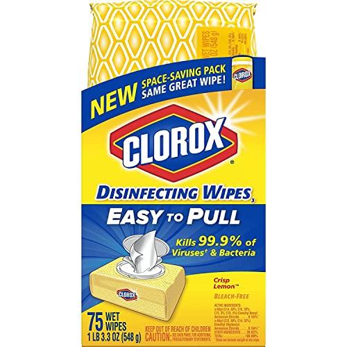 Clorox Disinfecting Wipes, Crisp Lemon - 75 Wipes (31404)
